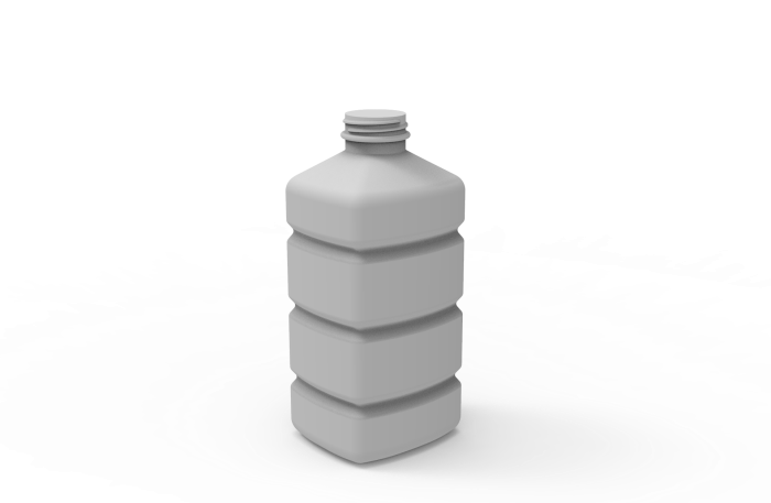 1L Ribbed Oblong